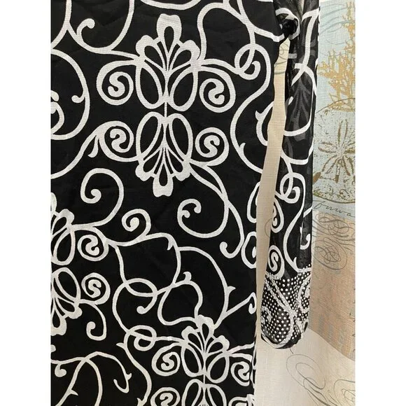 I.N.C Blush Garden Rhinestone Black White Business Macys Pullover Business Sm - Picture 10 of 12